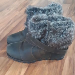 Sorel fur joan of arctic wedge boots